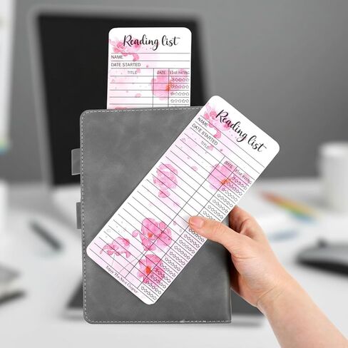 Tyqour 12 PCS Reading List Bookmark Library Cards Pink Reading Bookmark Bulk Bookmarks for Gifts and Literary Supplies for Reading Enthusiasts in Kuwait