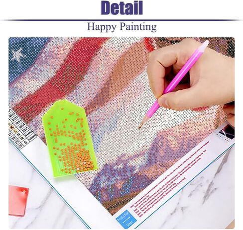 Mrnsiet Independence Day Diamond Art Kits for Adults, 5D Large Eagle Diamond Painting Kits for Beginners, DIY Animal Full Round Easy Diamonds Dot Gem Art Crystal for Home Wall Decor 15.74x27.55inch in Saudi Arabia