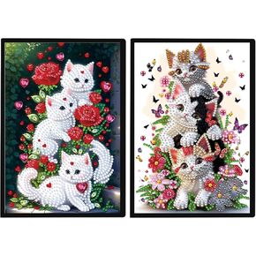 JISHSHAY 2 PCS Diamond Art Notebook Journal Tulip Diamond Painting Note Book Gem Art Sketchbook Mosaic Kits for Adults Diary Gem Painting Leather Journal A5 Notebook with Special Shaped Drills in Saudi Arabia