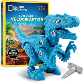 National Geographic Buildable Velociraptor Dinosaur Toys for 3 4 5 6 7 Year Old Boys & Girls, Take Apart Dinosaur Construction Building Toy, STEM Learning Toy Birthday for Kids Ages 4–8 in Kuwait