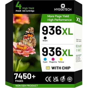 936XL Ink Cartridges Combo Pack Replacement for HP 936XL Ink Cartridges 936e 936 Ink Cartridges for HP Printers OfficeJet Pro 9110 9120 9122 9125 9128 9130 9135 9730 in Saudi Arabia