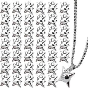 40 PCS Spike Ball Charms Alloy Spike Charms Pendants Silver Punk Style Spikes Charm for Jewelry Making DIY Earrings Necklace Bracelet Keychain Crafting in Saudi Arabia