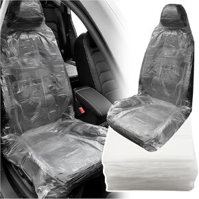 25PCS Disposable Car Seat Covers,Transparent Plastic Seat Covers for Cars Protect Seats from Dirt & Oil,Universal Disposable Automotive Seats Cover for Repair/Maintenance in Saudi Arabia