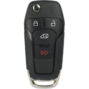 غطاء مفتاح فوب شل يناسب فورد F150 F-150 F250 F-250 F350 F-350 F450 F-450 F550 F-550 رينجر برونكو دخول بدون مفتاح التحكم عن بعد فليب غطاء مفتاح السيارة الذكية (4 أزرار ب) in Kuwait