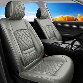 Crosstrek Seat Covers Custom Fit for Subaru Crosstrek 2016-2026 - Full Set Premium Leather, Waterproof, All-Weather, Airbag Compatible, Anti-Slip, Breathable, Car Seat Protectors (Black) in Saudi Arabia