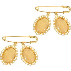 Nogeqi 2 Pcs Wedding Bouquet Photo Charms Bouquet Charms for Wedding Memory Double Pendant Style Bouquet Charm for Gift Lacy Oval Bridal Bridegroom Charm DIY Pin Brooch Making Kit Friend in Kuwait