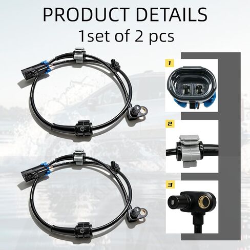 ABS Wheel Speed Sensor 2PCS Front Left Right Compatible with Silverado Sierra Suburban Tahoe Yukon Escalade Express Savana H2 1999-2013 ABS Sensor Speed Sensor Replaces 19181873 in Saudi Arabia