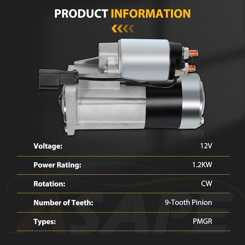 ASAPE SMT0062 Starter يناسب Nissan for Frontier 1998-2001 لنيسان لـ Xterra 2000-2001 لنيسان لـ Urvan 2000 لنيسان للبيك اب 1996-1997 استبدال محرك بداية جديد M0T60081 M0T60082 in Kuwait