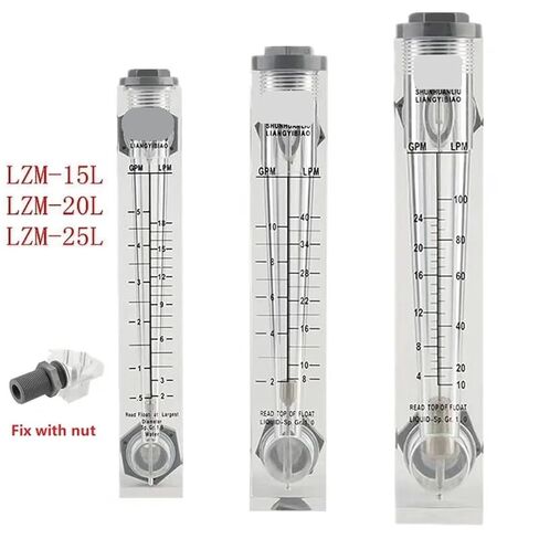 LZM-25L مقياس تدفق لوحة أكريليك (مقياس التدفق) بدون صمام تحكم للسائل والغاز (5-35GPM 10-130LPM) in Kuwait