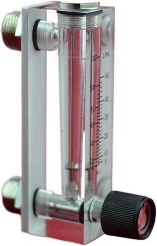 LZM-6T panel type acrylic flowmeter(flow meter) with adjust valve bass fitting Female G1/4" Male M18*1.5 70ml/min 100ml/min(3-30LPM for gas) in Kuwait