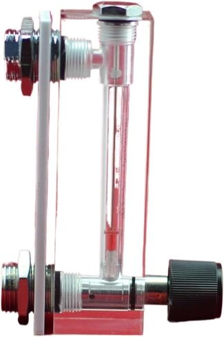 LZM-6T panel type acrylic flowmeter(flow meter) with adjust valve bass fitting Female G1/4" Male M18*1.5 70ml/min 100ml/min(3-30LPM for gas) in Kuwait