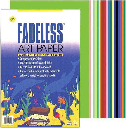 Creativity Street Craft Paper P0057504, 20 Assorted Colors, 12" x 18", 60 Sheets in Saudi Arabia