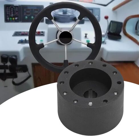 6 Hole Steering Wheel Hub Adapter 3/4 Inch Keyway Marine Boat Steering Wheel Adapter Heavy Duty Metal Design with 5mm Screw Holes for Boats Helms in Kuwait