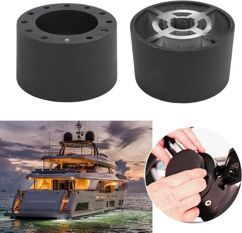 6 Hole Steering Wheel Hub Adapter 3/4 Inch Keyway Marine Boat Steering Wheel Adapter Heavy Duty Metal Design with 5mm Screw Holes for Boats Helms in Kuwait