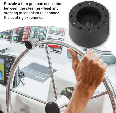 6 Hole Steering Wheel Hub Adapter 3/4 Inch Keyway Marine Boat Steering Wheel Adapter Heavy Duty Metal Design with 5mm Screw Holes for Boats Helms in Kuwait