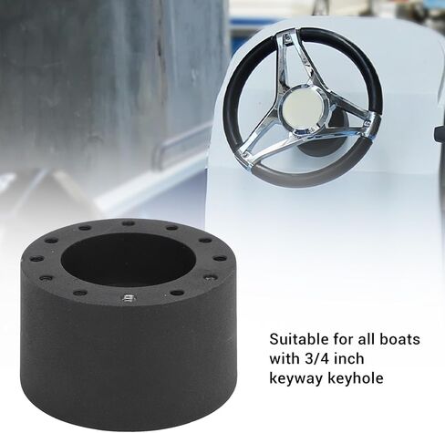 6 Hole Steering Wheel Hub Adapter 3/4 Inch Keyway Marine Boat Steering Wheel Adapter Heavy Duty Metal Design with 5mm Screw Holes for Boats Helms in Kuwait