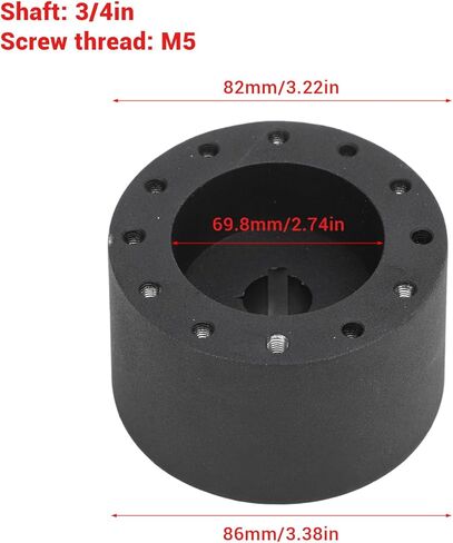 6 Hole Steering Wheel Hub Adapter 3/4 Inch Keyway Marine Boat Steering Wheel Adapter Heavy Duty Metal Design with 5mm Screw Holes for Boats Helms in Kuwait