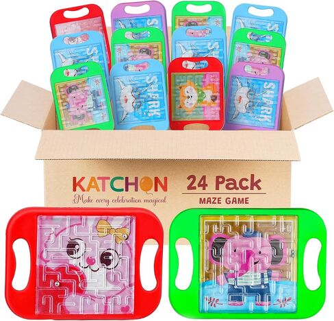 KatchOn, Sensory Maze Fidget Toys - Pack of 24 | Stress Relief Toy Back to School Gifts for Students, Bulk Calming Toys for Kids, Adults Ball in a Maze Puzzle for Classroom Prizes Goodie Bags Stuffers in Kuwait