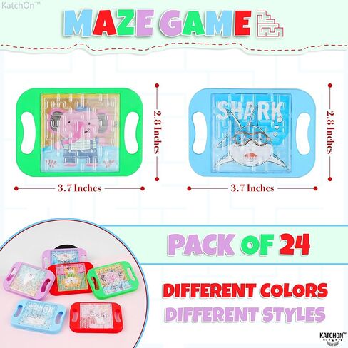 KatchOn, Sensory Maze Fidget Toys - Pack of 24 | Stress Relief Toy Back to School Gifts for Students, Bulk Calming Toys for Kids, Adults Ball in a Maze Puzzle for Classroom Prizes Goodie Bags Stuffers in Kuwait