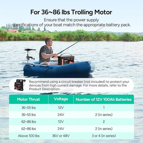 DR.PREPARE 12V 100AH LiFePO4 Battery, Deep Cycle Lithium Battery for RV, Camping, Trolling Motor, Travel & Power Storage, 12 Volt 100ah Rechargeable Battery for Fish Finder, Boat & Camper Accessories in Kuwait