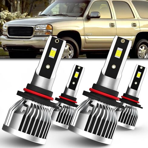 Compatible with GMC Yukon 2007-2014 Lights Bulb High/Low Beam Fog Lights, 4 Pack in Saudi Arabia