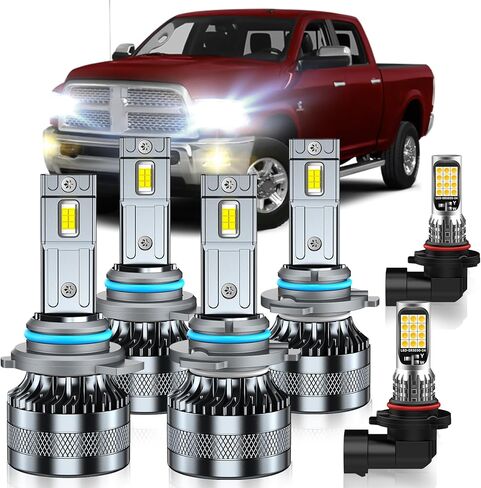 Compatible with 2016-2019 Toyota RAV4 Fog Light Bulbs, High/Low Beam Fog Light Bulbs Combo, 600% Brightness, 6000K White and 3000K Yellow, Pack of 4 in Saudi Arabia