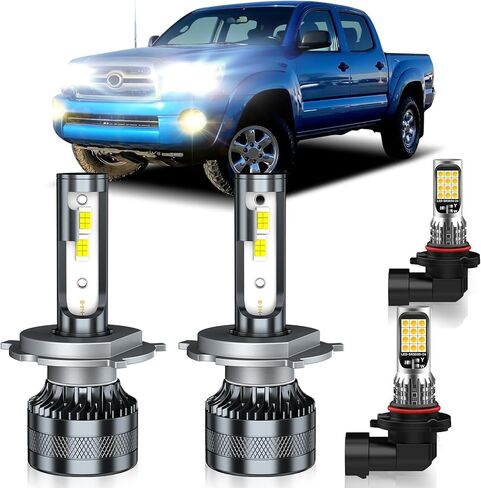 Compatible with 2016-2019 Toyota RAV4 Fog Light Bulbs, High/Low Beam Fog Light Bulbs Combo, 600% Brightness, 6000K White and 3000K Yellow, Pack of 4 in Saudi Arabia