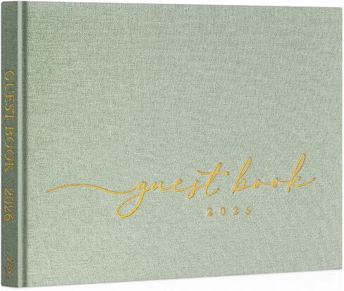 Lanpn Wedding Guest Book 2026 - Linen Hardcover Polaroid Guestbook Wedding Reception for Sign in and Photos - 108 Blank Pages Guest Book for Bridal Shower Baby Shower Wedding Party (Cream) in Saudi Arabia