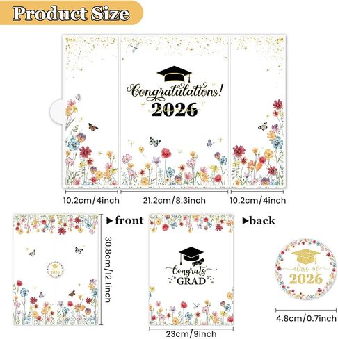 Graduation Guest Book Class of 2026 Wildflower Graduation Signature Book Alternative Sign in Books for Congrats Grad Party Decorations High School College Happy Grad Gift Signing Card Board in Kuwait