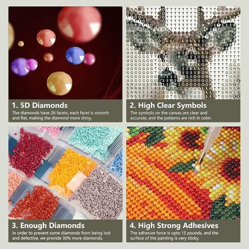 SJUTOUCI Deer Diamond Painting Kits for Adults, Landscape Deer Diamond Art Painting Kits, 5D Round Diamond Beads Dots Art Craft for Home Decor Gift 11.8x11.8inch/30x30cm in Kuwait