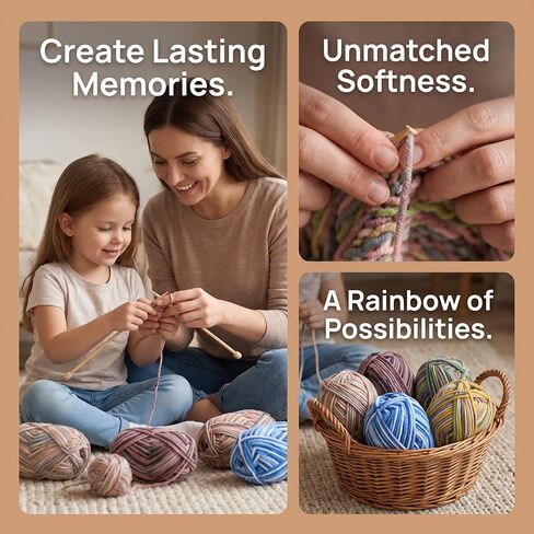 5pcs Blend Yarn, Multi-Color Gradient, Self-Striping, Yarn for Knitting & Crochet, Ideal for Sweaters, Scarves, Hats, Gloves, Pants & Knee Pads in Kuwait