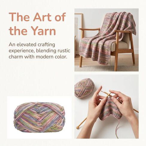 5pcs Blend Yarn, Multi-Color Gradient, Self-Striping, Yarn for Knitting & Crochet, Ideal for Sweaters, Scarves, Hats, Gloves, Pants & Knee Pads in Kuwait