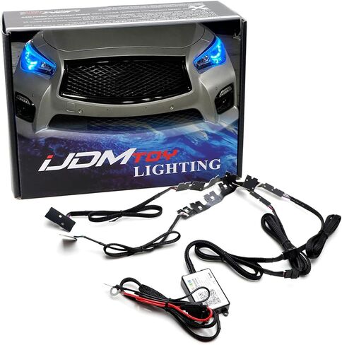 iJDMTOY RGBW Multicolor LED Circuit Board Front Lamp Ambient Accent Lighting Kit Compatible with Infiniti 2014-2021 Q50, Control by Smartphone in Kuwait