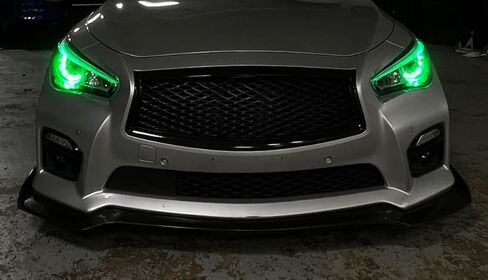 iJDMTOY RGBW Multicolor LED Circuit Board Front Lamp Ambient Accent Lighting Kit Compatible with Infiniti 2014-2021 Q50, Control by Smartphone in Kuwait