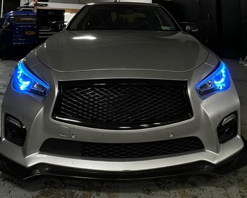 iJDMTOY RGBW Multicolor LED Circuit Board Front Lamp Ambient Accent Lighting Kit Compatible with Infiniti 2014-2021 Q50, Control by Smartphone in Kuwait