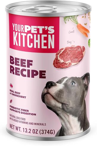 YOUR PET'S KITCHEN Wet Dog Food, Chicken Pot Pie Recipe - 13.2 oz Cans (Pack of 6), Made in The USA with Real Chicken in Saudi Arabia