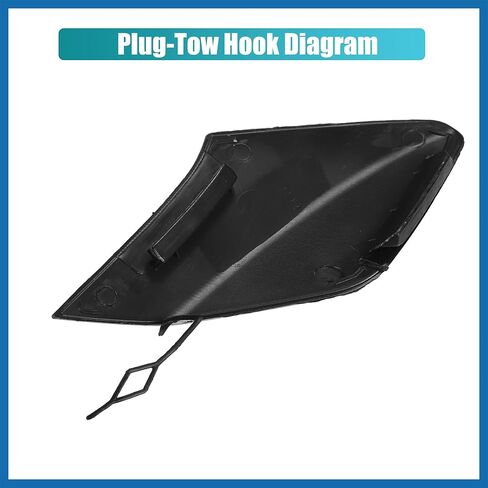 Unpainted Front Right Bumper Tow Hook Cover for Chevrolet Cruze L LS LT 2016-2018 Front Bumper Tow Hook Eye Cap No.84051802 Black Item Replacement in Kuwait