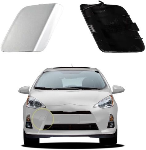 Car Front Bumper Tow Hook Cover Compatible with Toyota Prius C Aqua 2012 2013 2014 Trailer Cover Cap 52127-52941 52127-52540 Small Lid Towing Eye Cap Pure Black Right Passenger Side in Kuwait
