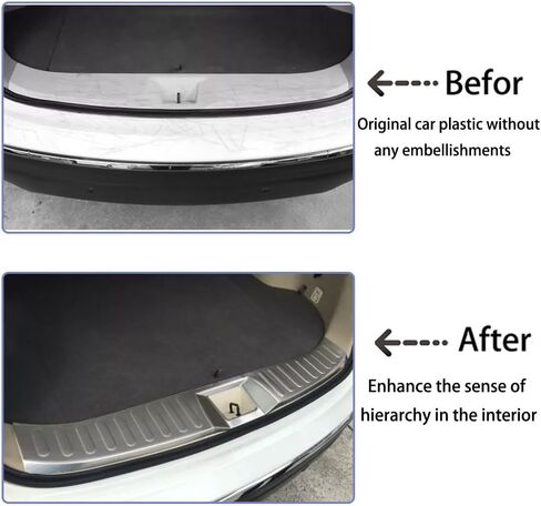 Car Accessories Fit for Nissan Murano 2015-2024 Stainless Steel Interior Rear Bumper Protector Plate Half Pack Cover Trim 1PC Set in Kuwait