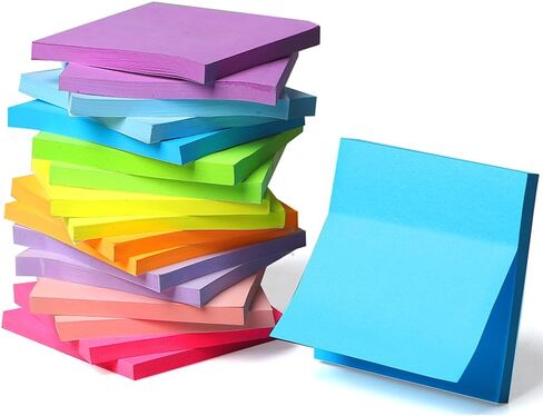 Sticky Notes 3x3 Inches, 9 Color 18 Pads,1008 Sheets, Self-Stick Note Pads, 56Sheets/pad Notebook,Use for Home, Office, Notebook (Vintage Color) in Saudi Arabia