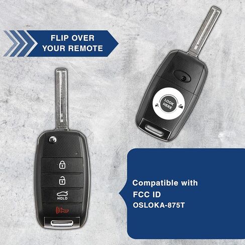 2X Keyless Entry Remote Car Flip Tip Key Fob for Kia (OSLOKA-875T) in Kuwait
