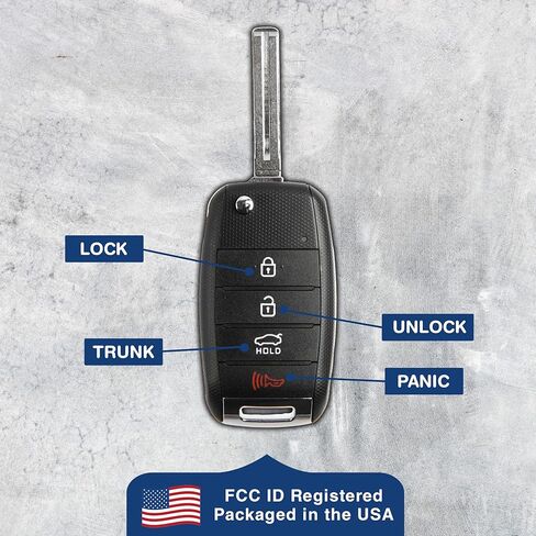 2X Keyless Entry Remote Car Flip Tip Key Fob for Kia (OSLOKA-875T) in Kuwait