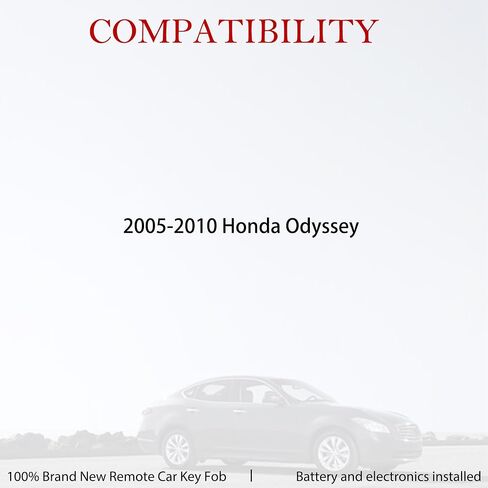 طقم استبدال مفتاح MechanMagic يناسب Honda Odyssey 2005 2006 2007 2008 2009 2010 جهاز التحكم عن بعد مع مفتاح إشعال جهاز الإرسال والاستقبال غير المقطوع (HO03PT) معرف لجنة الاتصالات الفيدرالية: OUCG8D-399H-A 6 أزرار in Kuwait