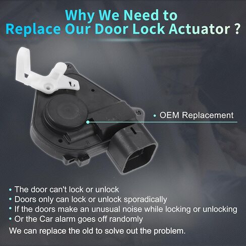 X AUTOHAUX Replacement Rear Right Passenger Side Power Door Lock Actuator Motor for Toyota RAV4 2001-2005 Door Latch Actuator Assembly Replace No.6913042030 Black in Kuwait