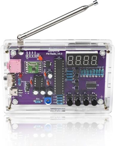 FM Radio Kit DIY Soldering Practice Kit with RDA5807 Module Auto Scan Store LCD Display Type-C for Beginners Adults in Saudi Arabia