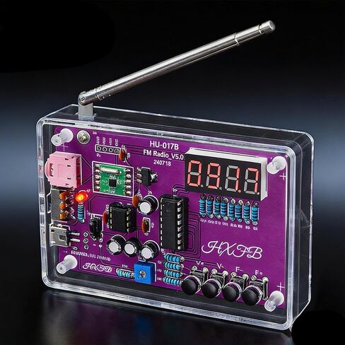 FM Radio Kit DIY Soldering Practice Kit with RDA5807 Module Auto Scan Store LCD Display Type-C for Beginners Adults in Saudi Arabia