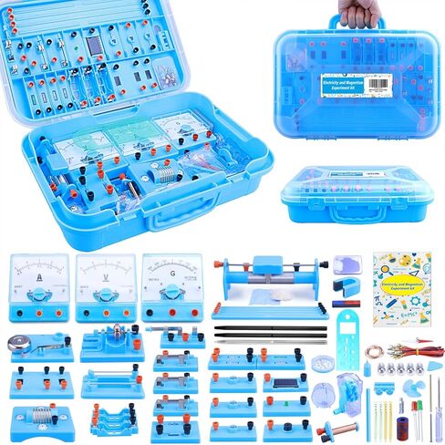 Physics Labs Basic Electricity & Magnetism Experiment Kit, STEM Electromagnetism & Elementary Electronics Learning Starter Set for High School Students Physics Science Lab Supplies in Saudi Arabia