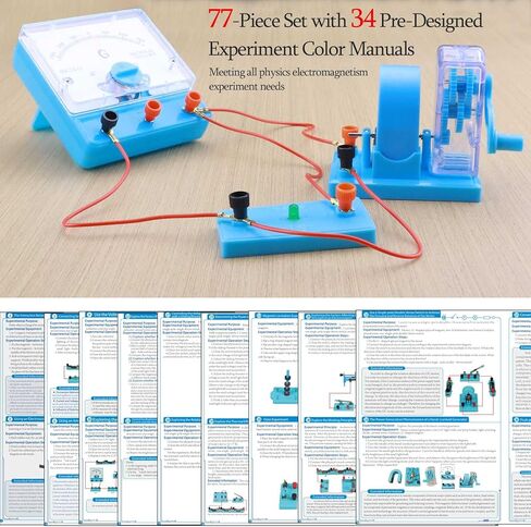 Physics Labs Basic Electricity & Magnetism Experiment Kit, STEM Electromagnetism & Elementary Electronics Learning Starter Set for High School Students Physics Science Lab Supplies in Saudi Arabia