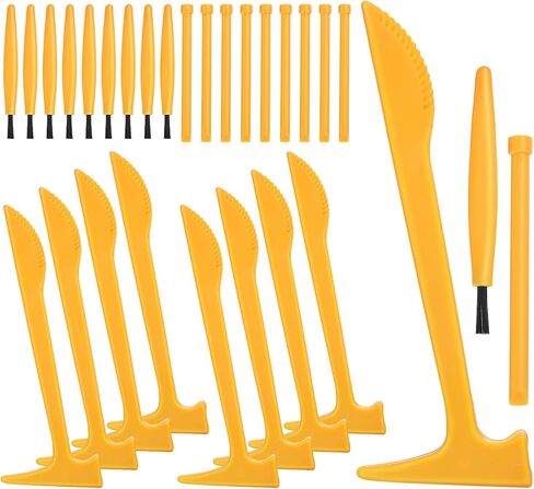 Garneck 30Pcs Digging Tools for Kids: Dinosaur Excavation Kit with Hammers Chisels Brushes 10 Each for Dig Eggs Gem Mining Science Toys Classroom Party Sandbox Play in Kuwait