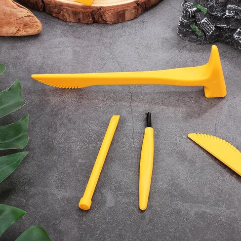 Garneck 30Pcs Digging Tools for Kids: Dinosaur Excavation Kit with Hammers Chisels Brushes 10 Each for Dig Eggs Gem Mining Science Toys Classroom Party Sandbox Play in Kuwait